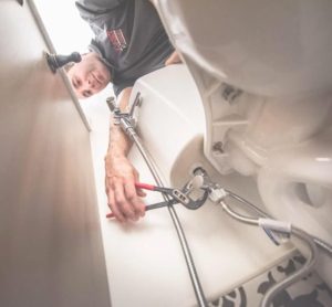 Installing bathroom pipes