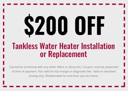 Discount on Tankless Water Heater Installation