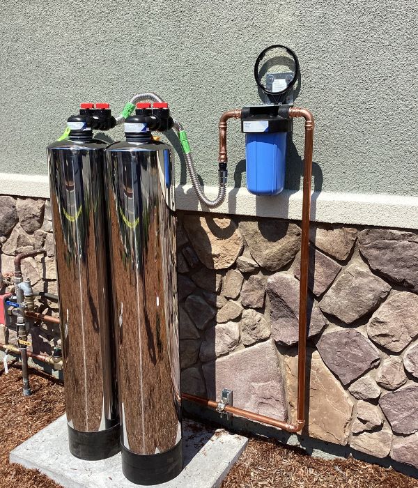 Modern whole-home water softener system for hard water treatment | Water Softeners